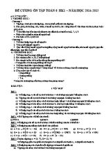 Đề cương ôn tập Toán 6 học kì 1  Năm học 2014 - 2015